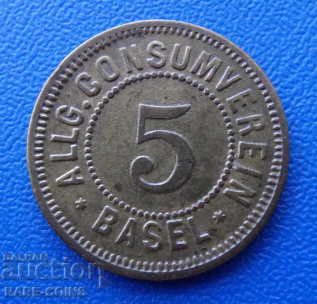 RS (6)   Базел 5 Рапен 1825  Rare