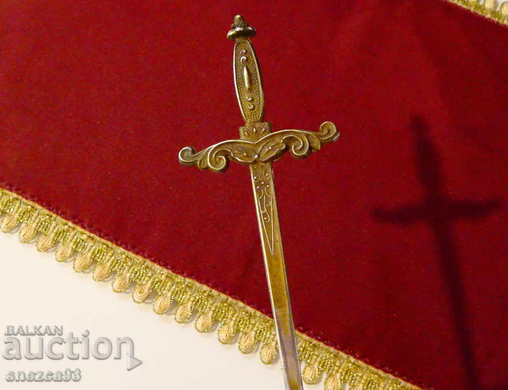 Auction Bronze letter opener 25 cm, Baroque Auction Bronze letter opener 25 cm, Baroque