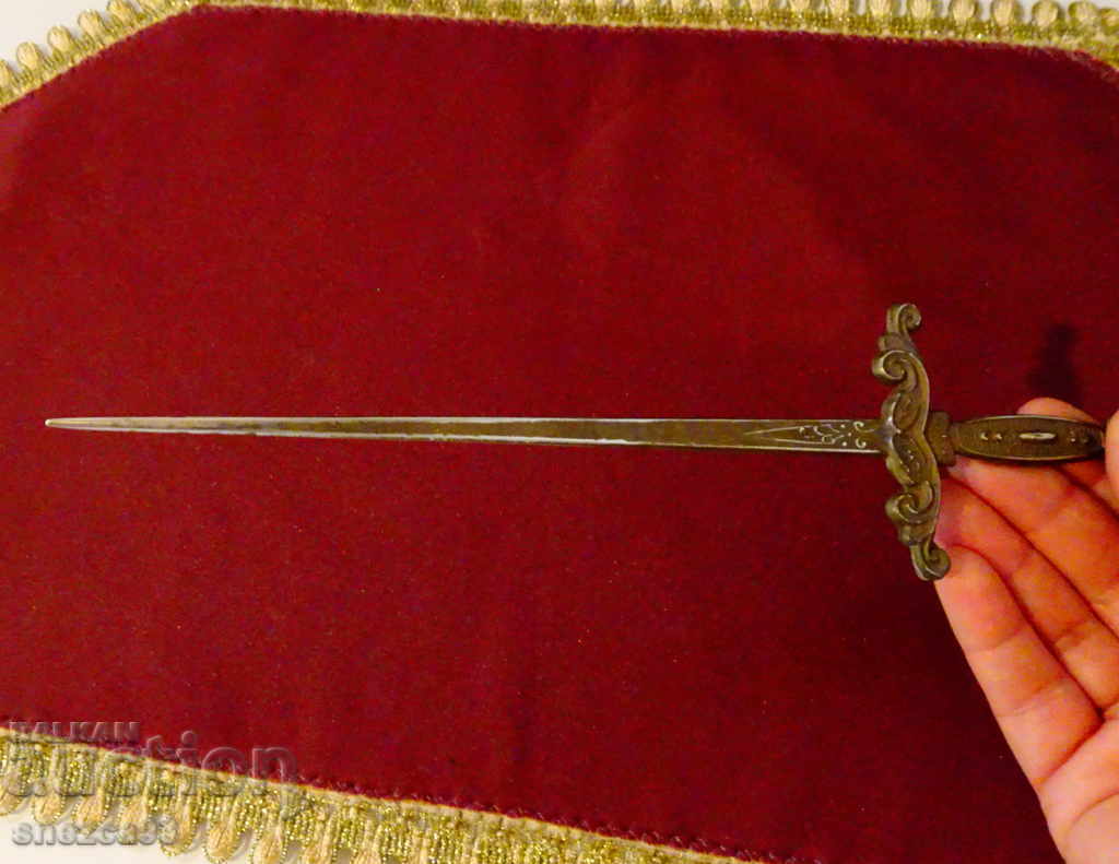 Bronze letter opener 25 cm, Baroque - 5 Bronze letter opener 25 cm, Baroque - 5