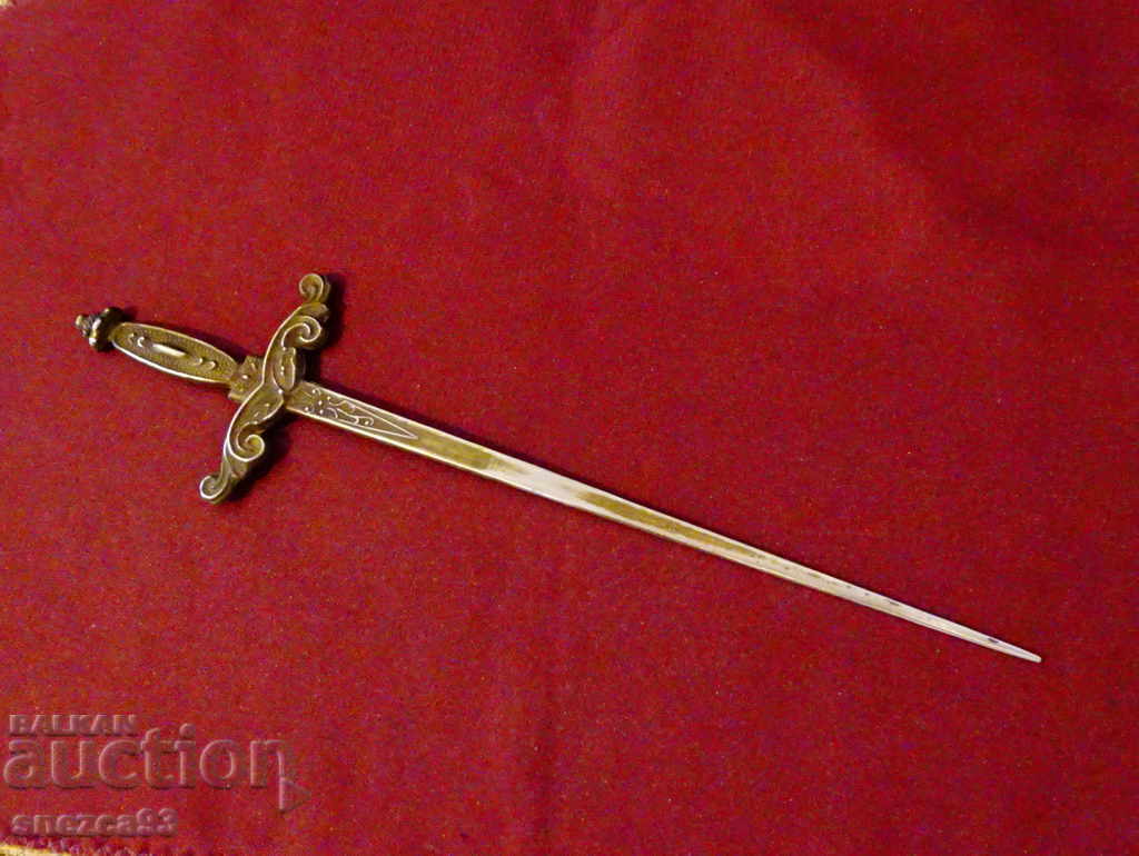 Bronze letter opener 25 cm, Baroque Bronze letter opener 25 cm, Baroque