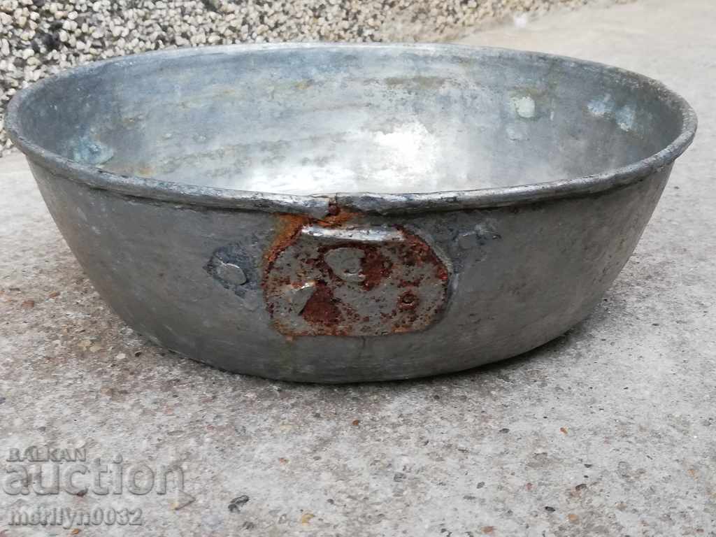 Παλιά χαλκού Saha, χαλκό, πιάτο, μπολ, λεκάνη - 6