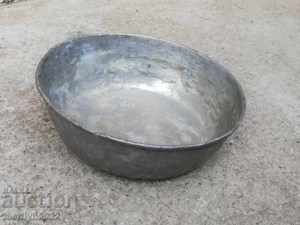 Παλιά χαλκού Saha, χαλκό, πιάτο, μπολ, λεκάνη - 7