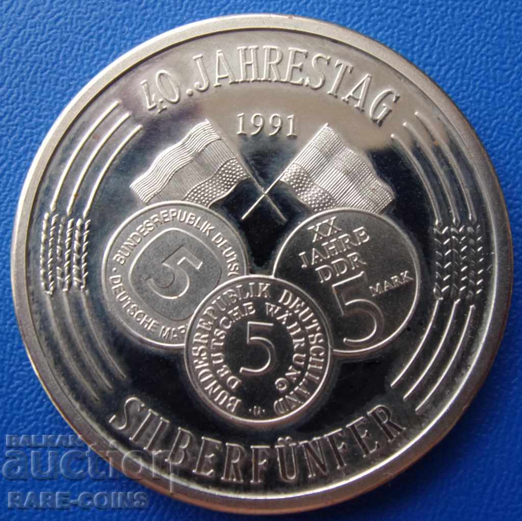 RS (7) Germany 5 Marks 1991 UNC Trial Limit with price € 7.67 | 15.00 BGN