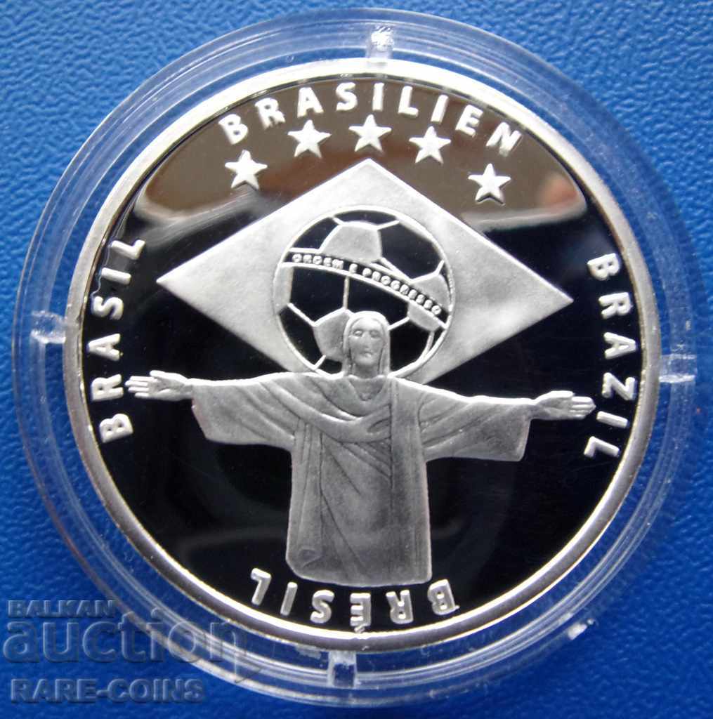 RS (14) Football World Cup 2014 Silver Medal'999 UNC PROOF