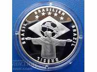 RS (14) Football World Cup 2014 Silver Medal'999 UNC PROOF