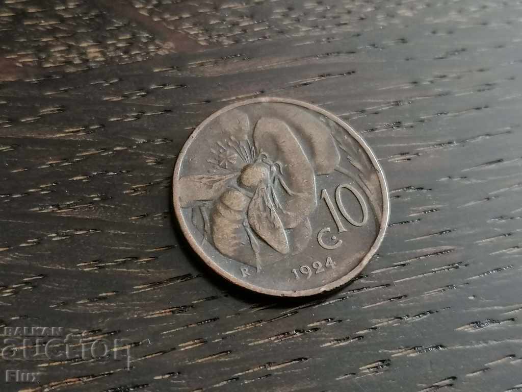 Moneda - Italia - 10 centi 1924.