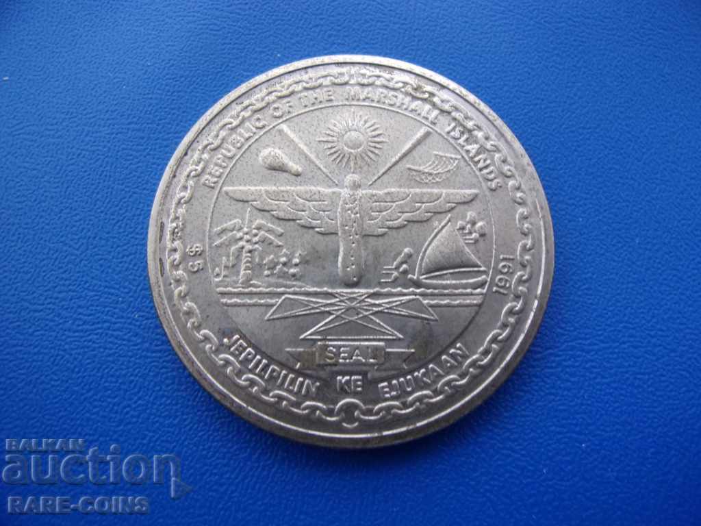 RS (16) Marshall Islands 5 Dollars 1991 UNC