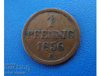 RS (16) Γερμανία-Braunschweig-1 Pfennig 1856 B.BZC Σπάνια