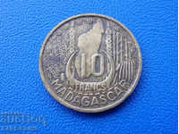 RS (17) Madagascar 10 Franco 1953 Rare