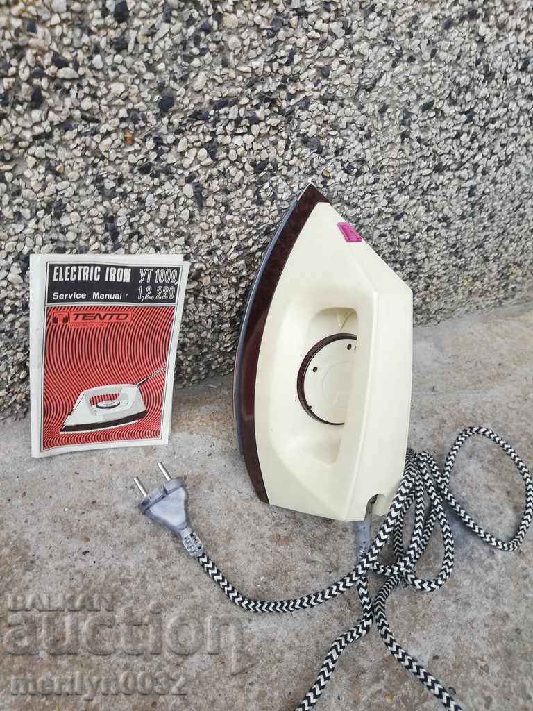 Russian electric iron USSR TENTO not used in packaging with price 81.00 BGN | € 41.41 Russian electric iron USSR TENTO not used in packaging with price 81.00 BGN | € 41.41