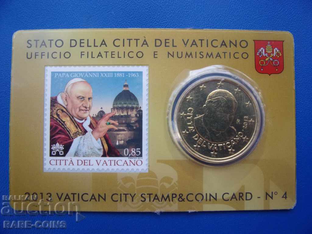 RS (18) Vatican 50 Cent 2013 Harta 4 Rare