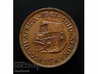 Южна Африка.1 цент 1961 г.