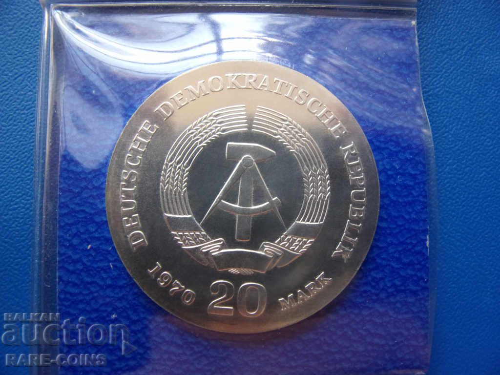 Παράδοση GDR 20 Σφραγίδα 1970 UNC Σπάνια Αρχικό Παράδοση GDR 20 Σφραγίδα 1970 UNC Σπάνια Αρχικό