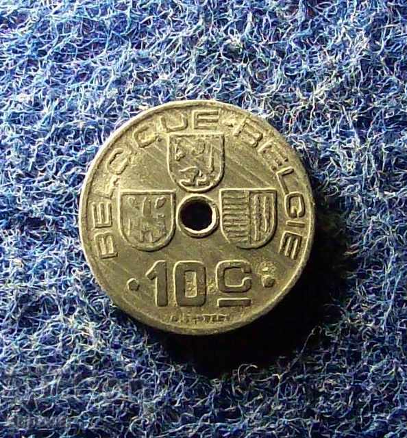 10 cenți Belgia 1941 - zinc