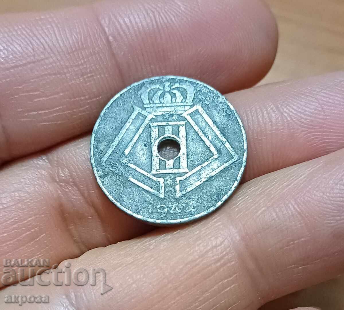 Auction 10 Centimes Belgium 1944 - Zinc Auction 10 Centimes Belgium 1944 - Zinc