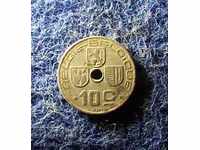 10 cenți Belgia 1944 - zinc