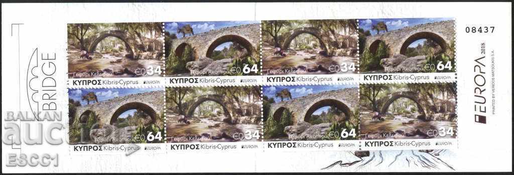 Чисти марки в карнетка Европа СЕПТ 2018   от Кипър