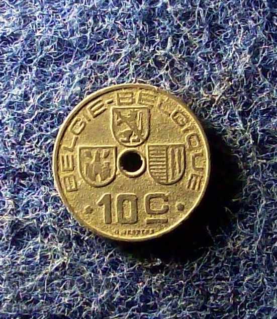 10 cents Belgium 1946 - zinc