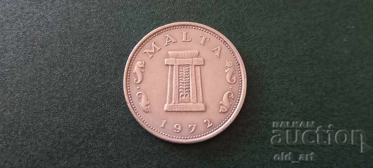 Coin - Malta, 5 cents 1972 with price 2.00 BGN | € 1.02