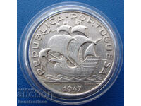 Portugalia 5 Escudo 1947 UNC Rar