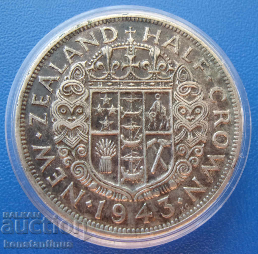 New Zealand рона Krone 1943 Silver Rare