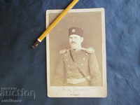Снимка офицер Втори артилерийски полк дебел картон