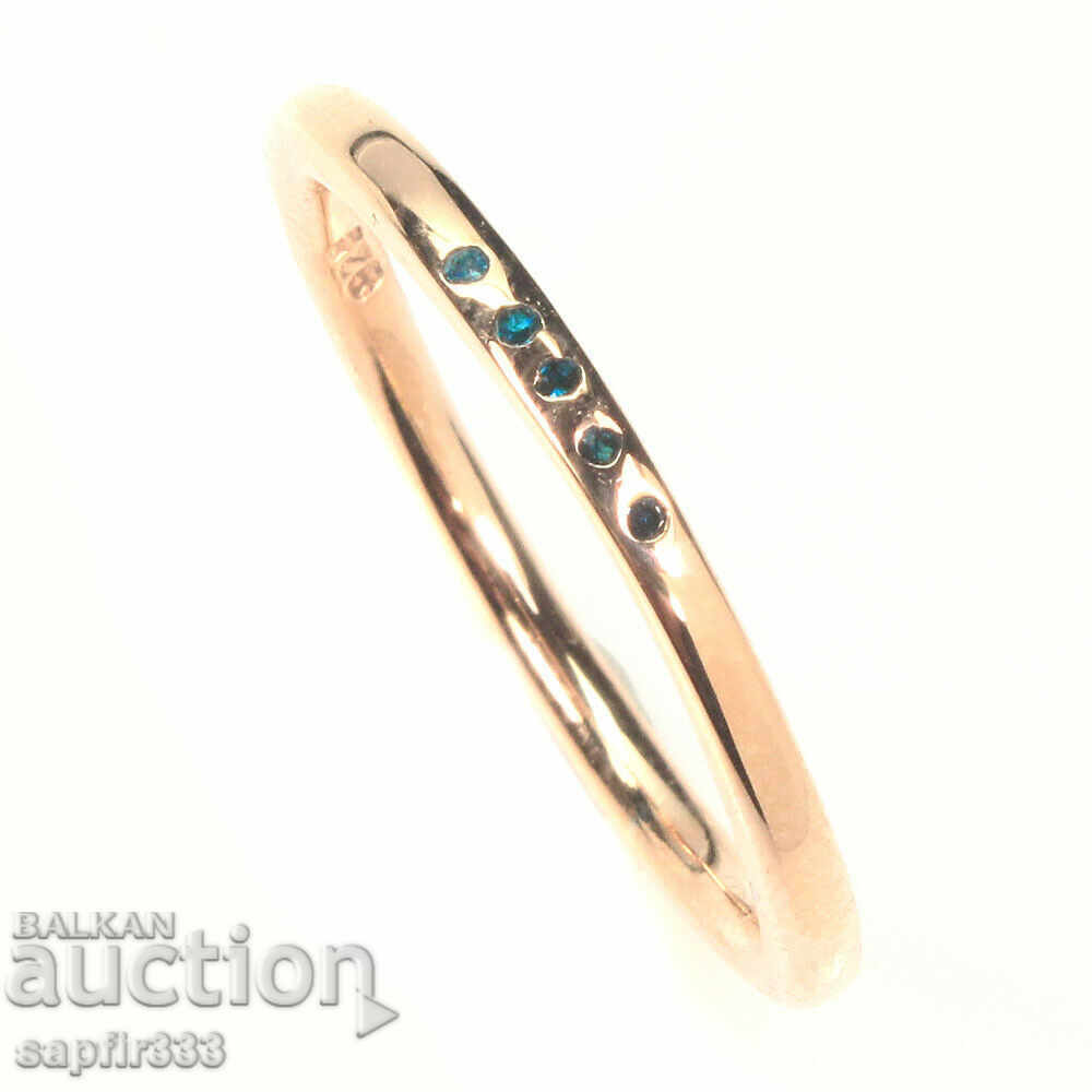 BLUE DIAMONDS - UNIQUE SILVER RING with price 477.00 BGN | € 243.89