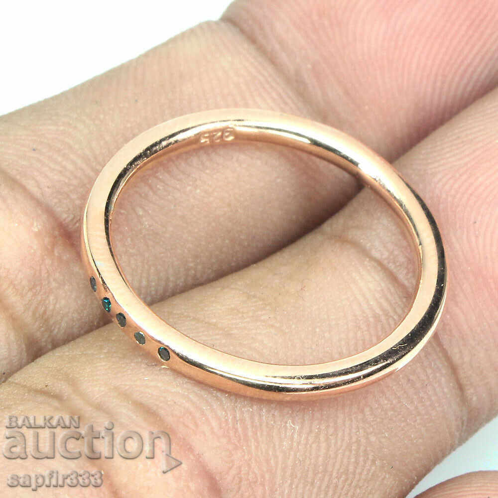 Auction  BLUE DIAMONDS - UNIQUE SILVER RING