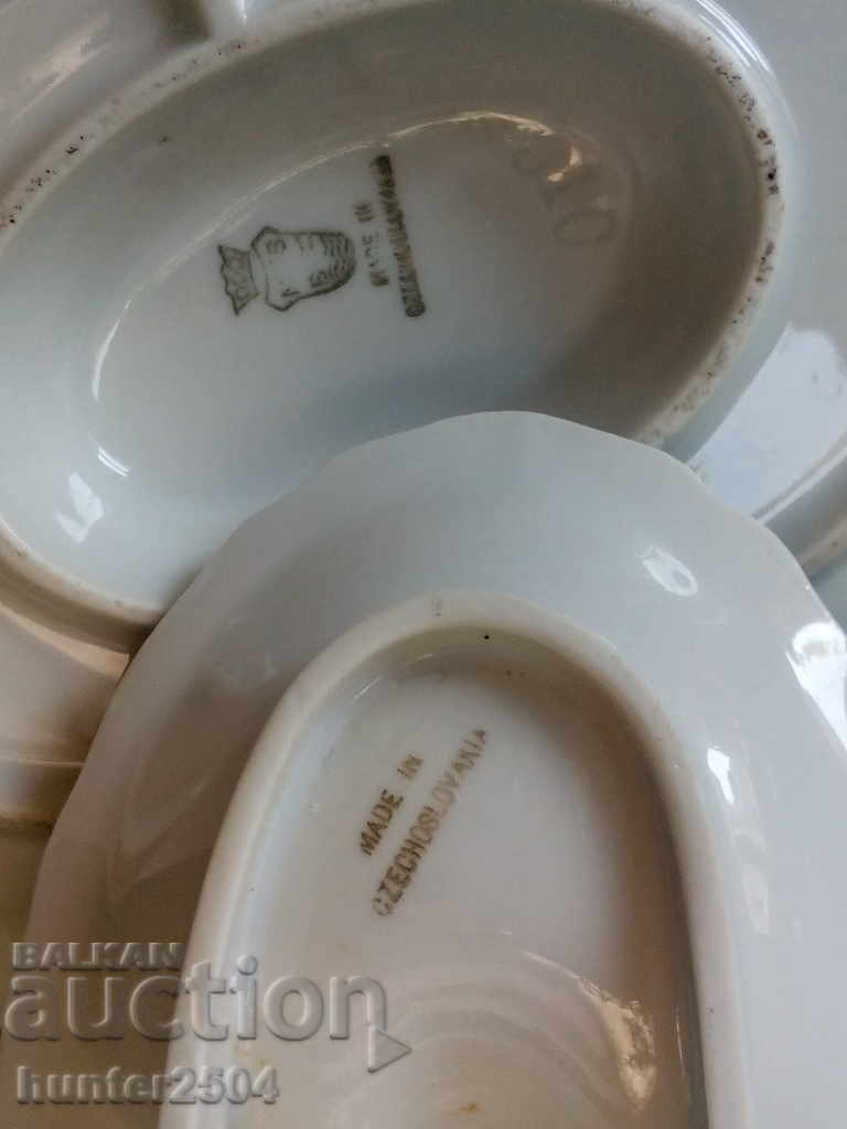 LOT, saucer and salt pan, magnificent, old painted, colored. with price 39.95 BGN | € 20.43 LOT, saucer and salt pan, magnificent, old painted, colored. with price 39.95 BGN | € 20.43