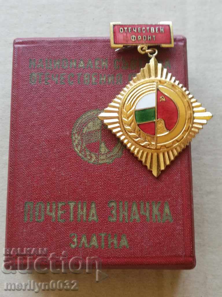 Honorary Badge Of Honorable Gold Badge