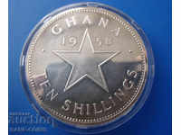 Ghana 10 Shilling 1958 Silver Rare Original