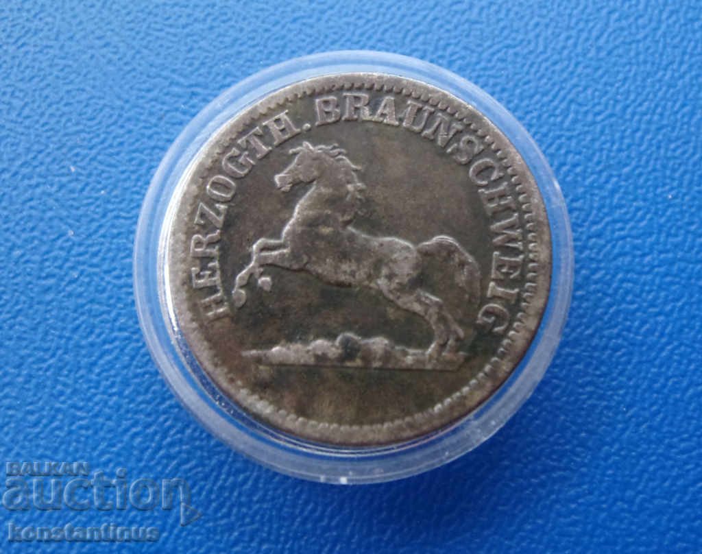 Braunschweig 1 Gros 1857 Silver Rare