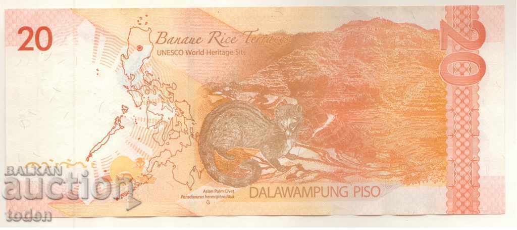 ++Philippines - 20 Piso - 2018 - P206c.1 - Paper with price 2.00 BGN | € 1.02 ++Philippines - 20 Piso - 2018 - P206c.1 - Paper with price 2.00 BGN | € 1.02