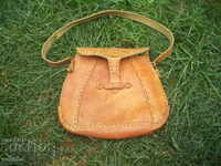 BEAUTIFUL OLD WOMEN'S BAG - NATURAL LEATHER