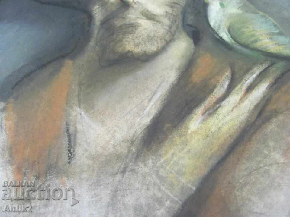 Original Pastel and Mixed Media Painting on Cardboard - 5 Original Pastel and Mixed Media Painting on Cardboard - 5