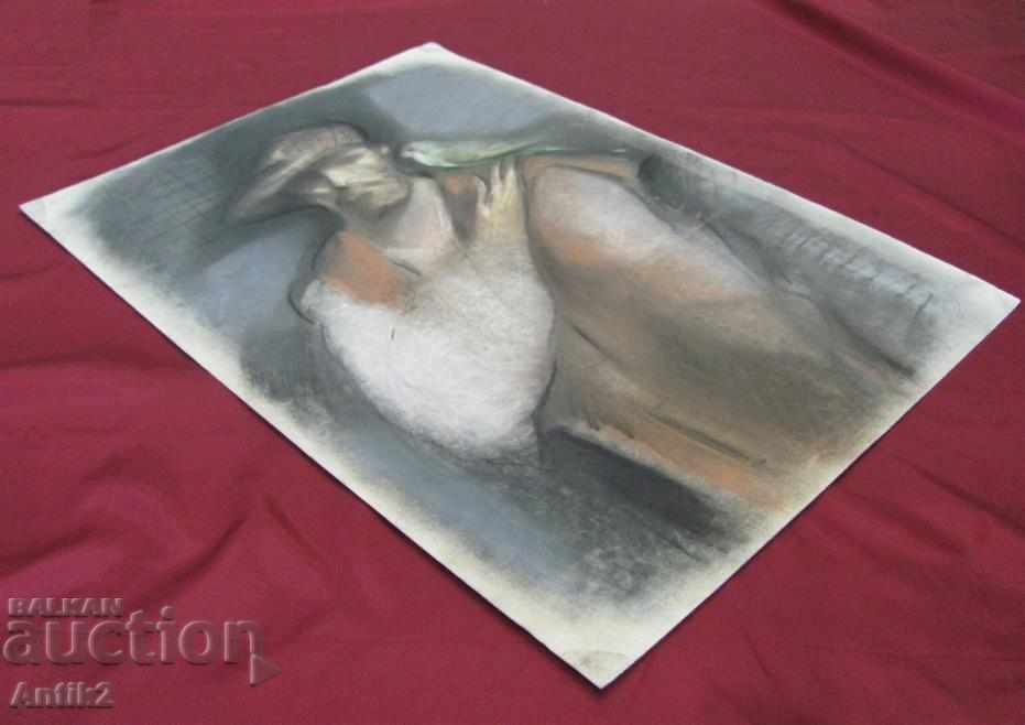 Original Pastel and Mixed Media Painting on Cardboard - 7 Original Pastel and Mixed Media Painting on Cardboard - 7