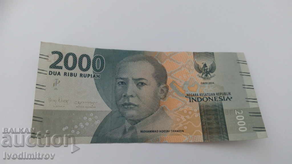 Indonezia 2000 Rupees 2016