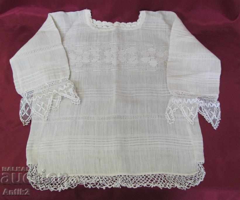 19 век Детска Блуза копринен кенар