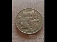 Монета - Австралия, 20 цента 1978 година
