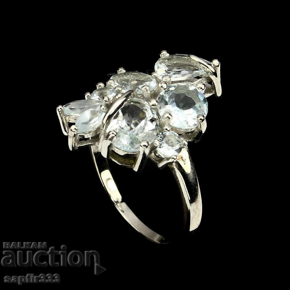 UNIQUE DESIGNER RING WITH AQUAMARINS with price 370.00 BGN | € 189.18 UNIQUE DESIGNER RING WITH AQUAMARINS with price 370.00 BGN | € 189.18