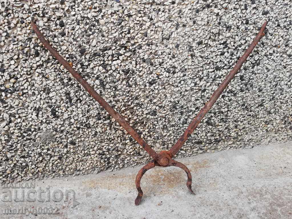 Clești vechi de fierar, fier forjat, unealtă de țiglă - 6