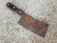 Old forged saber, ax, pole, knife, machete