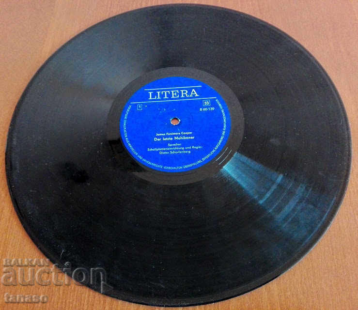 Auction James Fenimor Cooper gramophone record Auction James Fenimor Cooper gramophone record