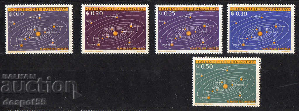 1962. Paraguay. Sistemul solar.