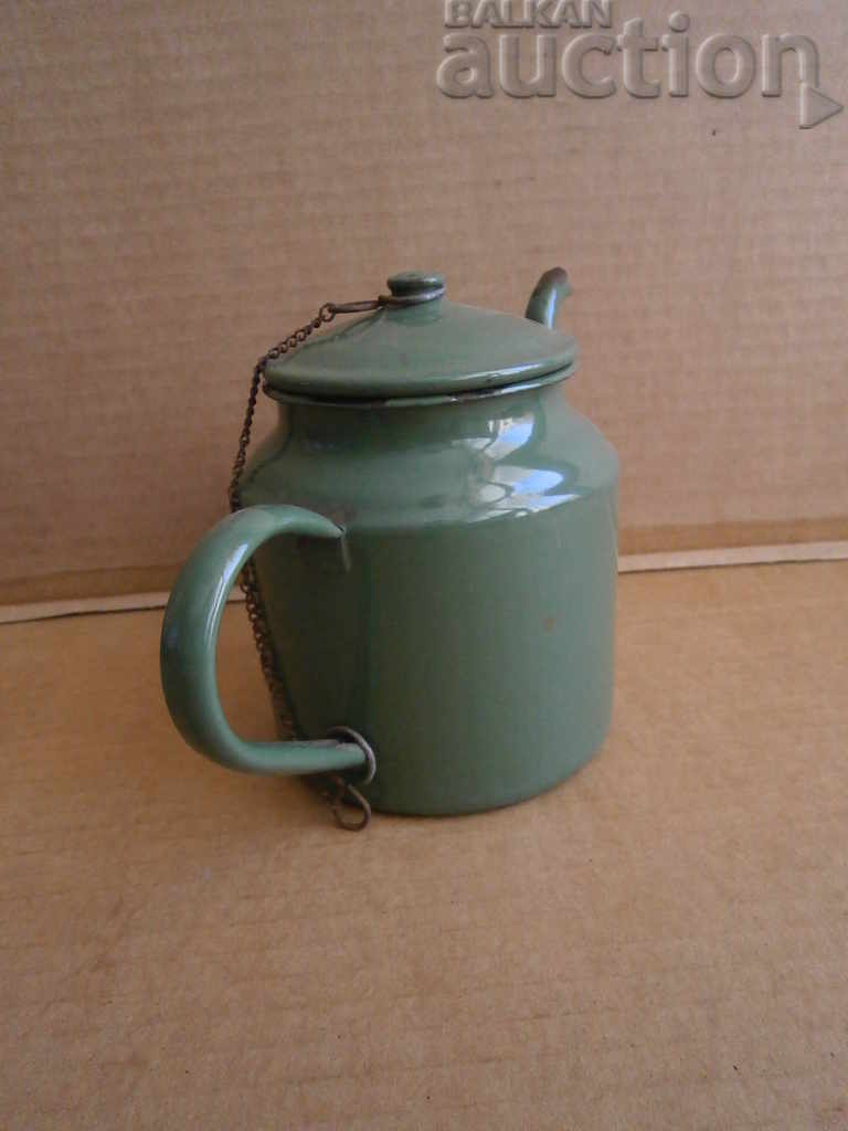 old small enamelled teapot 1962 OBORISHE - 6 old small enamelled teapot 1962 OBORISHE - 6