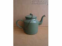 old small enamelled teapot 1962 OBORISHE