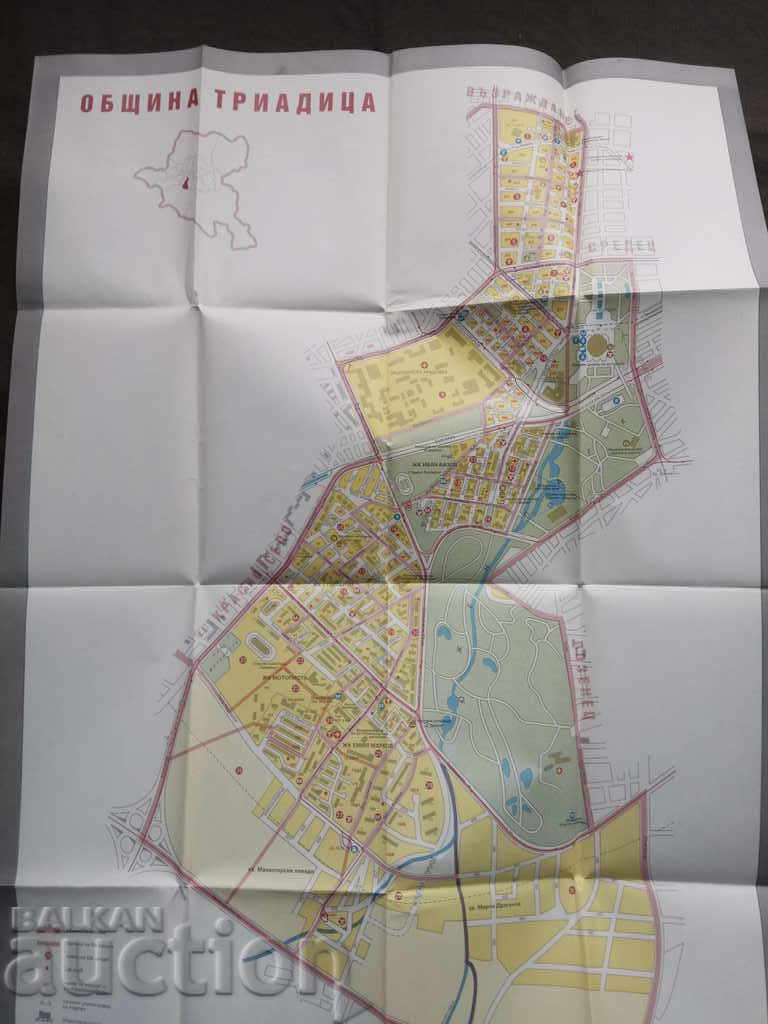 Карта на Община Триадица 1989