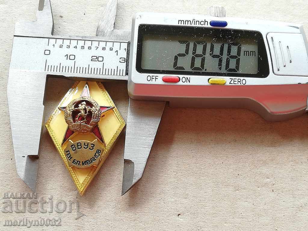 Delivery of Officer's Rhombus VVUZ Blagoy Ivanov Sign Badge Medal Delivery of Officer's Rhombus VVUZ Blagoy Ivanov Sign Badge Medal