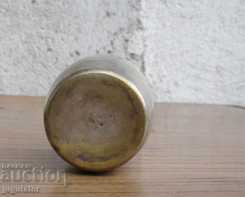 vintage old silver plated cup marked - 5