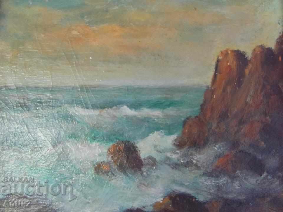 30s Antique Painting - Seascape Nikolay Iliev with price 180.00 BGN | € 92.03